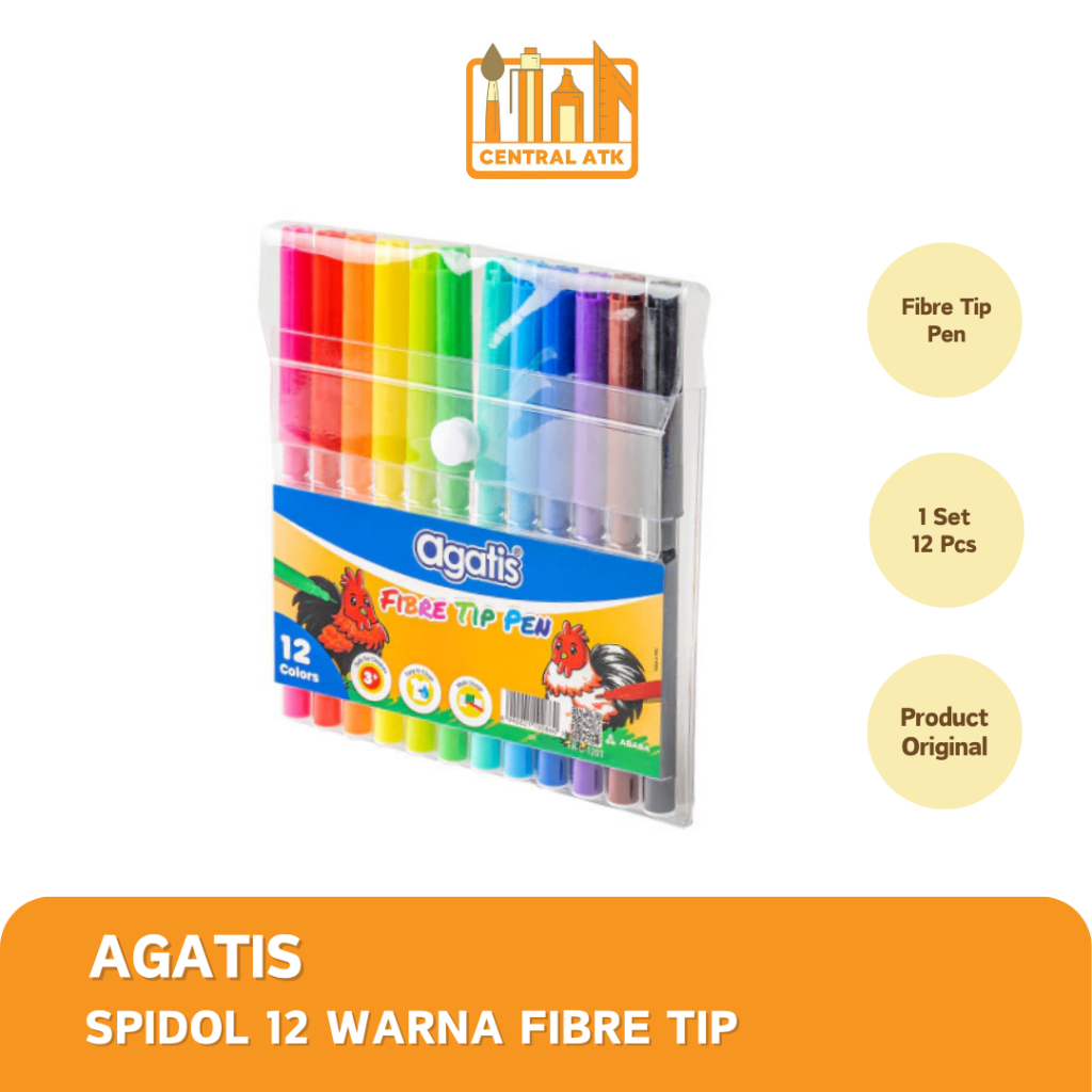

AGATIS SPIDOL WARNA FIBRE TIP 12 WARNA ECO 111GFR-C-1201