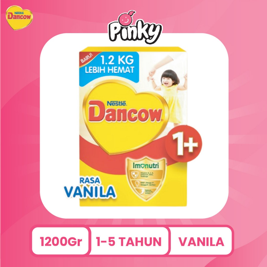 

Nestle DANCOW 1+ Vanila 1.2 kg Susu Pertumbuhan Anak Usia 1 - 3 Tahun Pinky Kids Store