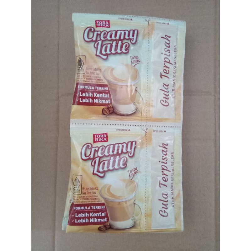 

Torabika creamy latte Renceng isi 10 bungkus