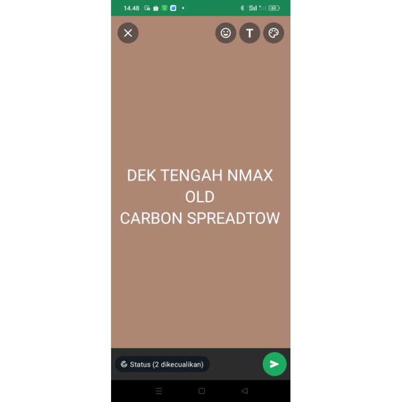 DEK TENGAH NMAX OLD CARBON SPREADTOW