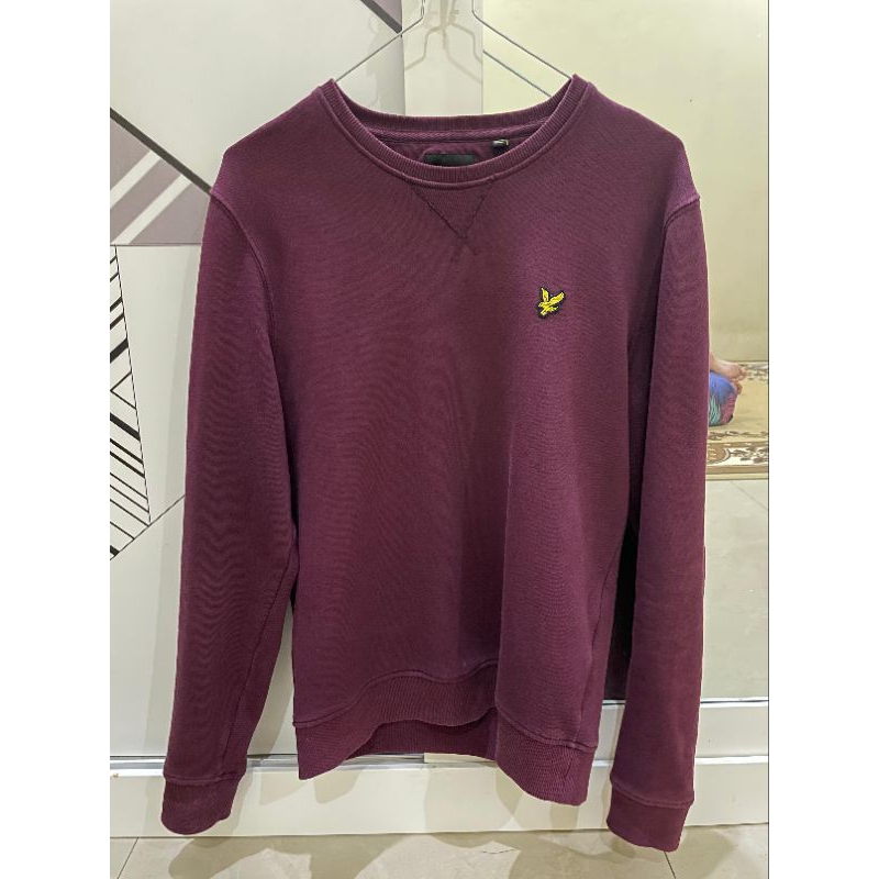 CREWNECK LYLE AND SCOTT MERAH MAROON