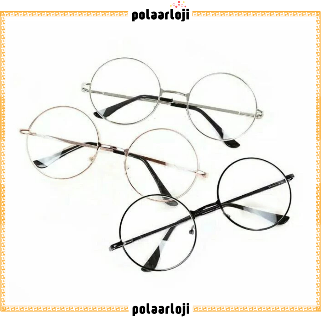 ORIGINAL PA KACAMATA BULAT FRAME RETRO VINTAGE WANITA PRIA KACA MATA MURAH SYTLE KOREA FASHION 40048