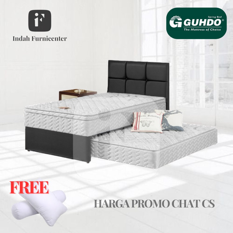 springbed set 2in1 guhdo standart plushtop ukuran 90 x 200 120x 200 140 x 200 160 x 200 180 x 200 ka