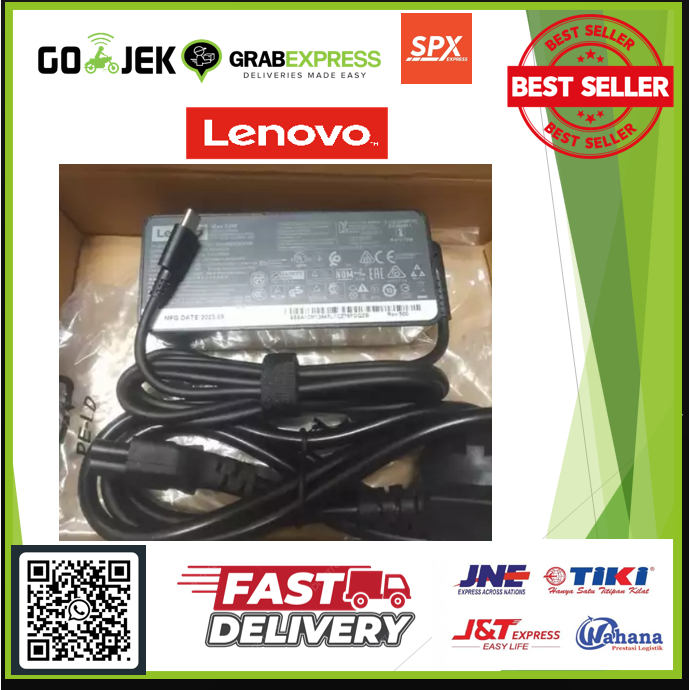 Charger Lenovo ThinkPad Yoga 65w TYPE C X1 carbon gen 5 gen 6 gen 7 T480 T580 T580s T570 E580 E585 E