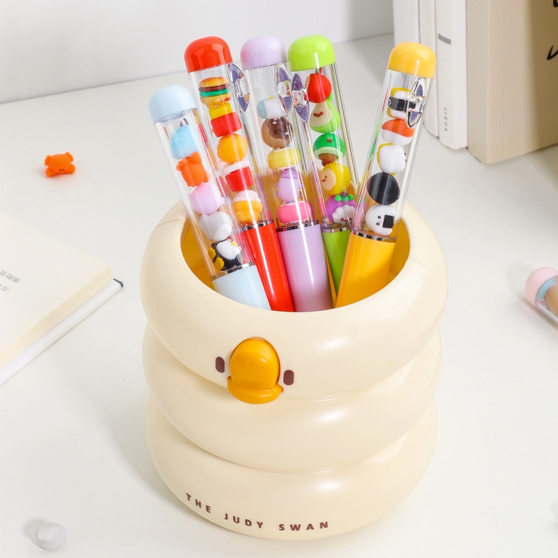 

BB Kuki Jenga Gel Pen Putar dengan mainan silikon imut lucu