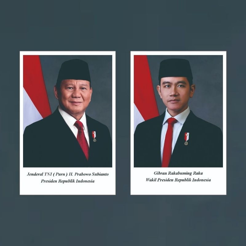 poster foto presiden dan wakil presiden garuda Pancasila