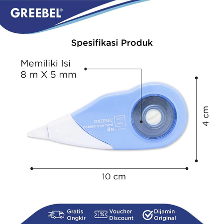

TBMO GREEBEL CORRECTION TAPE 8MX5MM GCT-804 GB SCS