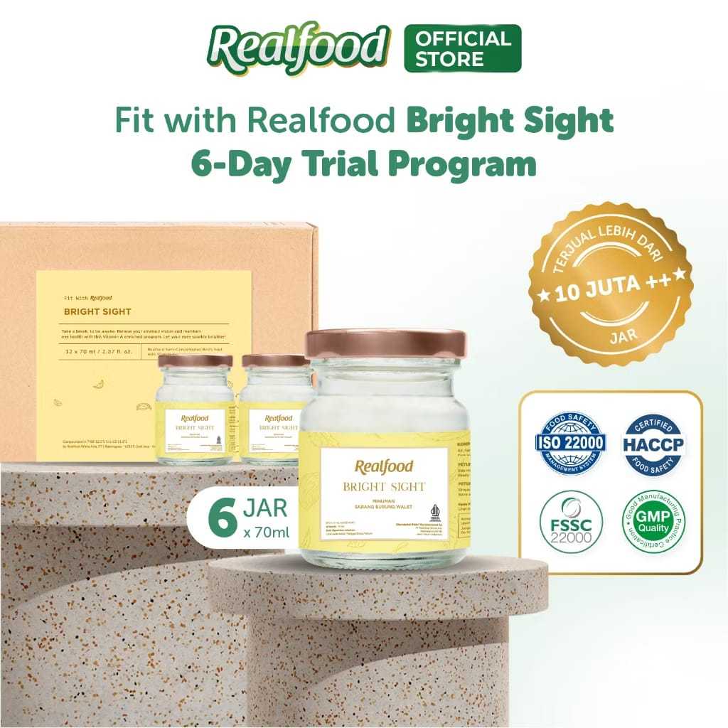 

Realfood Bright SightTrial 6 Hari Minuman Sarang Burung Walet