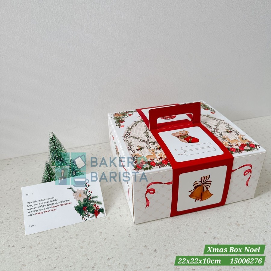 

Xmas Box Noel 22x22x10 toples kue kering kemasan hampers natal kue kering gift