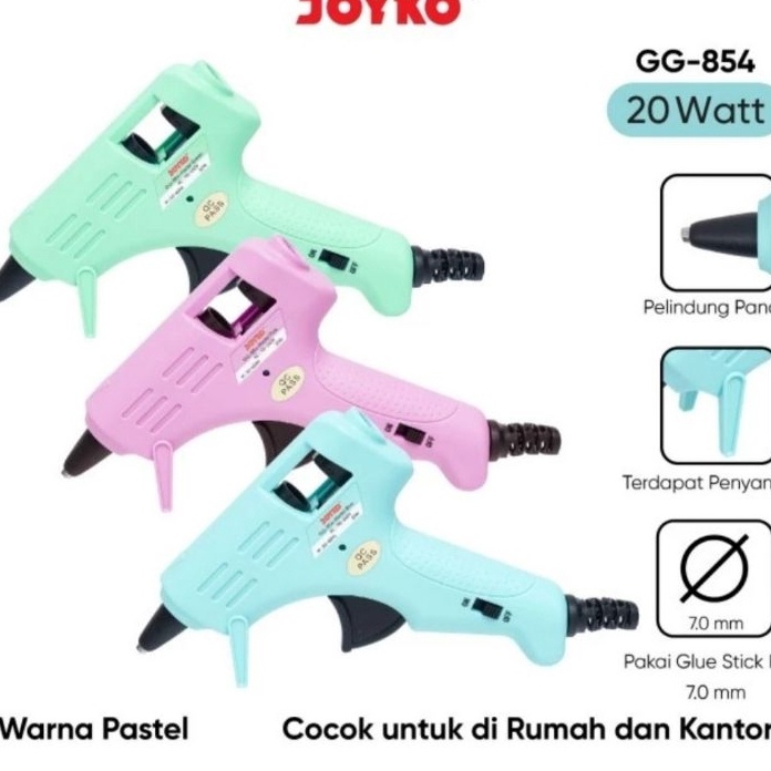 

KF7 Mesin Hot Melt Glue Gun Joyko Pastel Kecil Gg854 1pcs