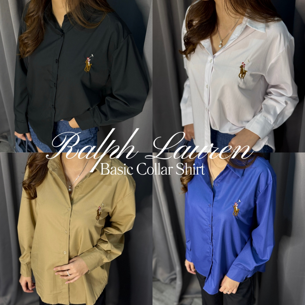 OMS | Polo Ralph Lauren - Kemeja Polos Lengan Panjang Unisex Fashion Bangkok