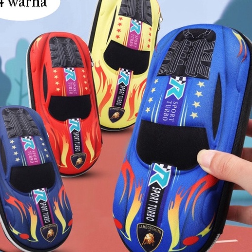 

Boom Tempat Pensil Kotak pensil Tepak 3D Timbul Hardtop Pencil Case Motif Mobil
