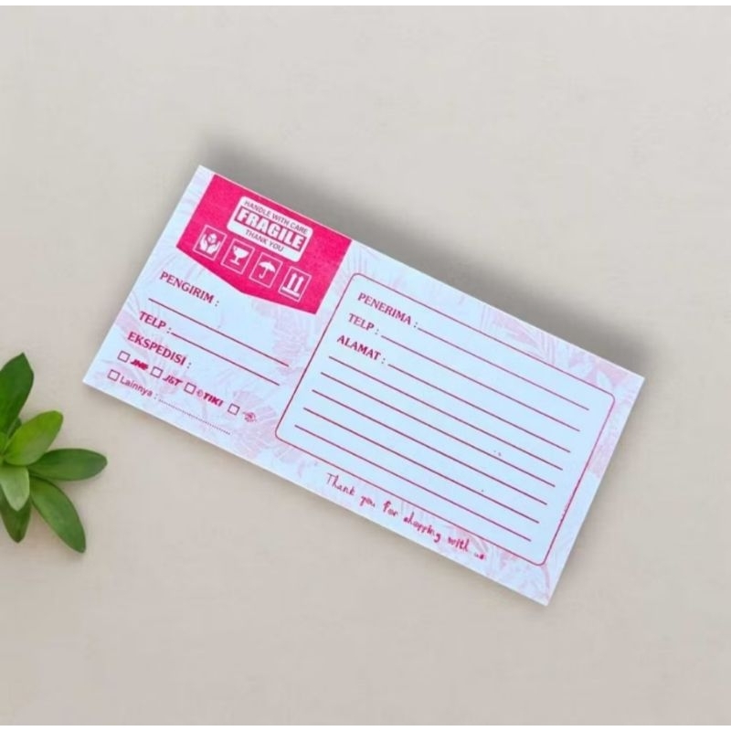 

LABEL PENGIRIMAN OLSHOP/ LABEL PENGIRIMAN PAKET ISI 100 LEMBAR