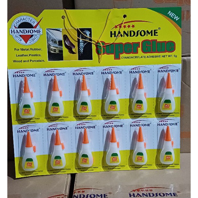 

Premium LEM POWER GLUE HANDSOME BOTOL RENCENG ISI 12PCS bonus kardus buat pak biar gak rusak