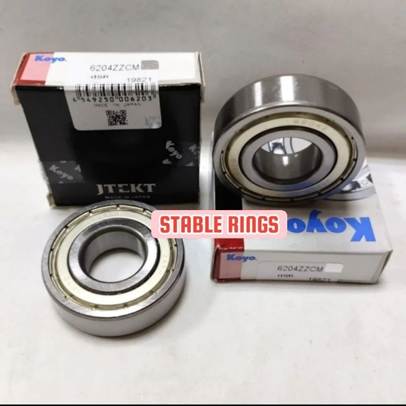 BEARING 6204 ZZ KOYO TUTUP BESI DIMENSI 20×47×14MM 6204 ZZ KOYO