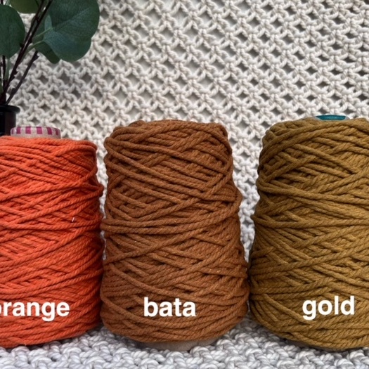 

KI3 Tali macrame 4mm katun gr cotton rope benang warna