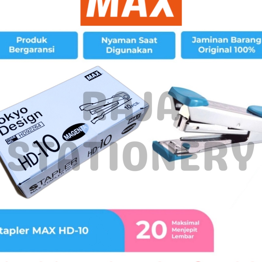 

KP8 MAX STAPLER HD1 TOKYO DESN STEPLER STAPLES MAX HD1 JEPRETAN HEKTER 1PCS