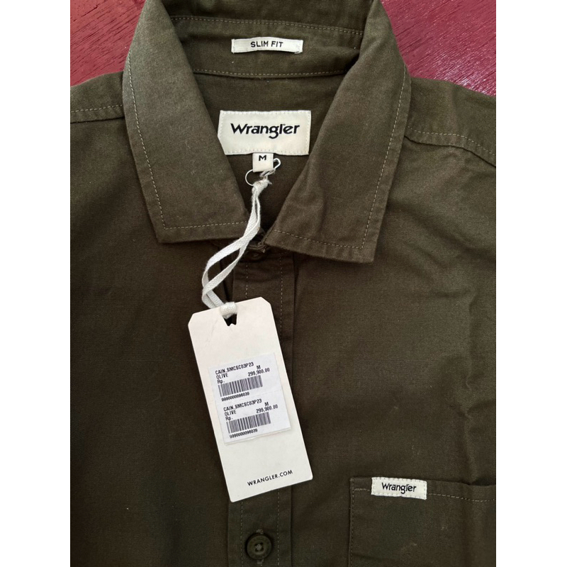 kemeja wrangler slim fit ori