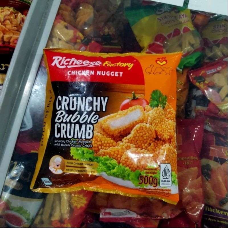 

RICHEESE Nugget Ayam Crunchy Bubble Crumb isi kemasan 500gr