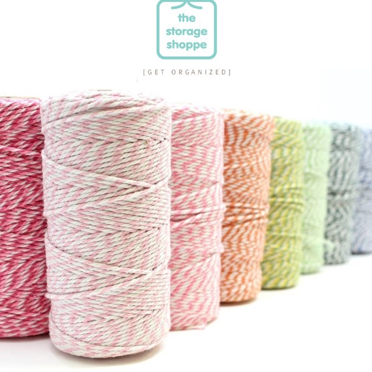 

KF7 The Storage Shoppe Tali Kado Bakers Twine 1 meter 2 mm Benang Ikat Katun
