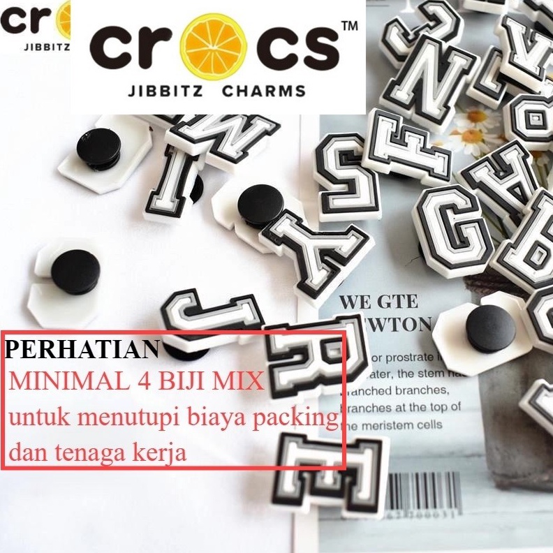 Diskon 25 Spesial AHT2 Pin Bentuk Huruf Angka Pins Charm Untuk Hiasan Sandal Sendal Gesper Pesona De