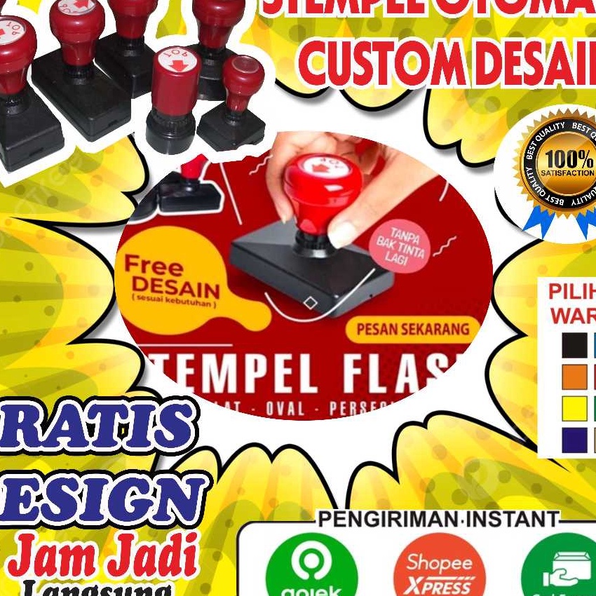 

HJ6 Stempel Otomatis Flash Custom Free Desain Nama Perusahaan Logo Tanda Tangan Lunas