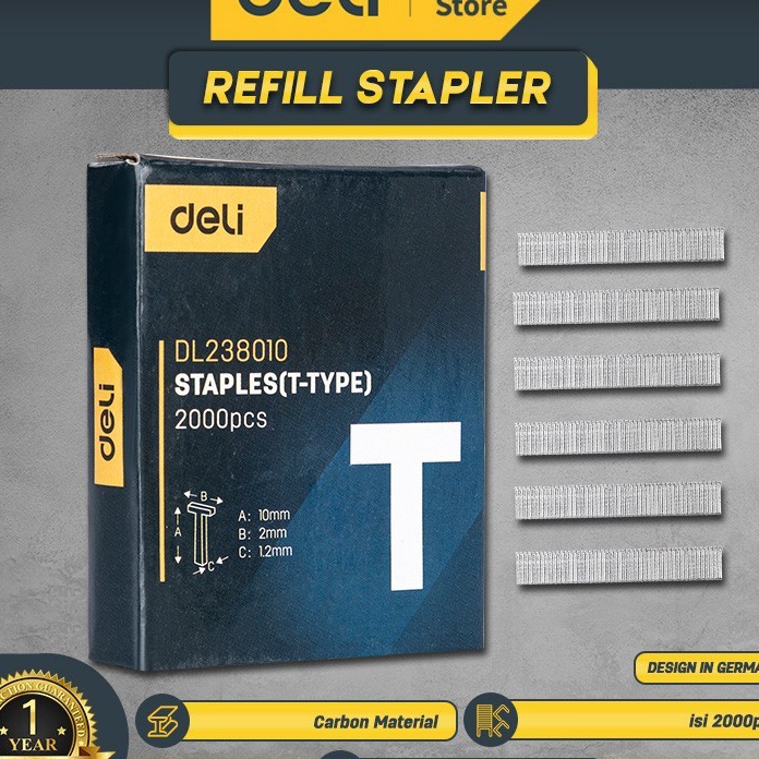 

Terjangkau Deli Staple Gun Refill Isi Ulang Staples Tembak 3 Model EDL2381X