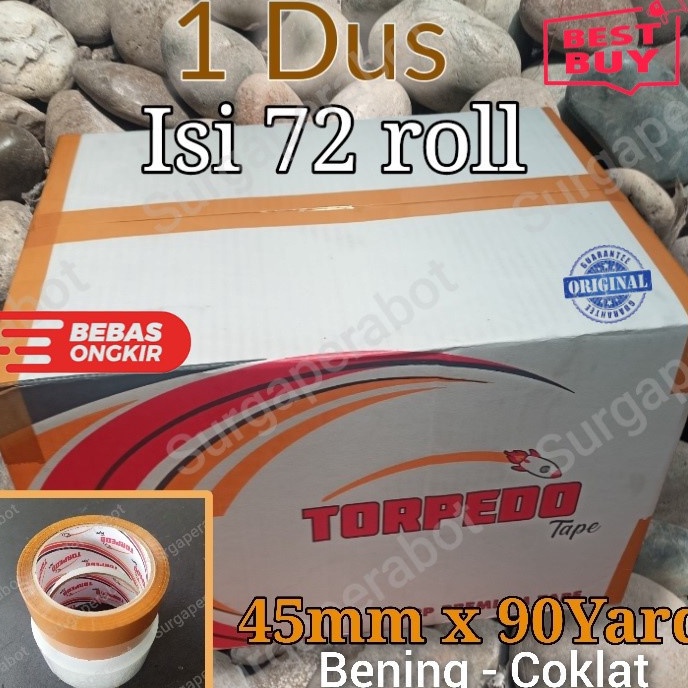 

Termurah Lakban Bening Coklat 1 Dus 9Yard 2inci 45x9 yard 72Rolls Clear Solasi OPP tape Ekonomis