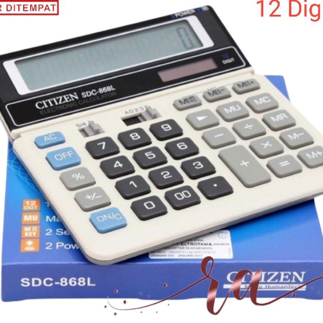 

Langka Citizen Calculator SDC868L Kalkulator Desktop Meja Kantor SDC 868L citizen 868