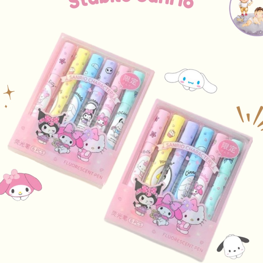

Khusus stabilo isi 6 pcspastel color cute penanda warna hhlhter
