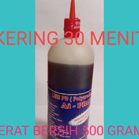 

Super LEM PU MERAH 3 MENIT KERING merk AiPRO or lem busa or le botol berat bersih gram