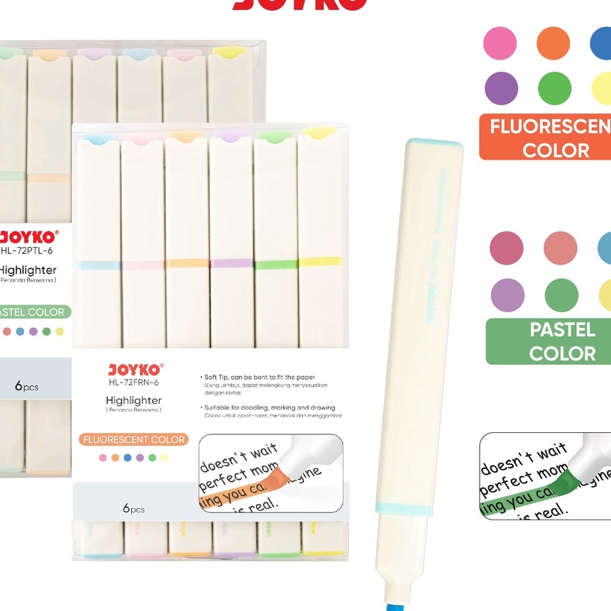 

Super Penanda Berwarna Hhlhter Joyko HL72FRN 72PTL 6 Warna