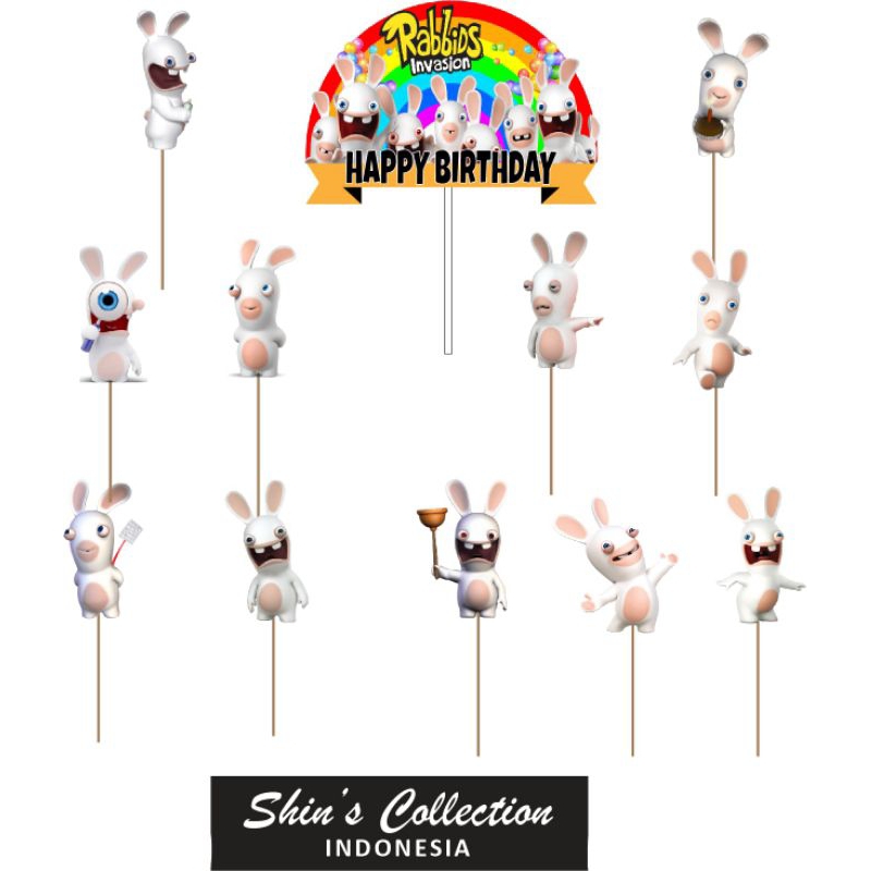 Cake topper Rabbit Invasion