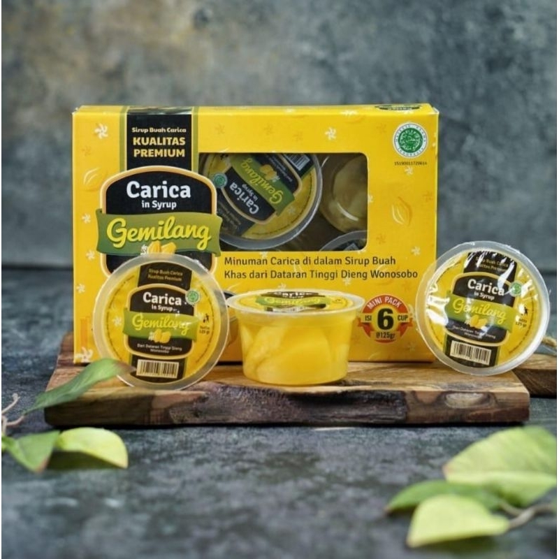

CARICA GEMILANG ASLI DIENG CARICA PREMIUM MERK GEMILANG ISI 12 CUP @115GR