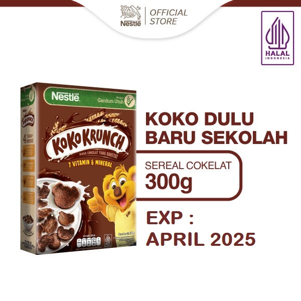 

KOKO KRUNCH Cereal Gandum Cokelat Kemasan Kotak 300 gr Sarapan Sereal Coklat NESTLE (EXP APR 2025)