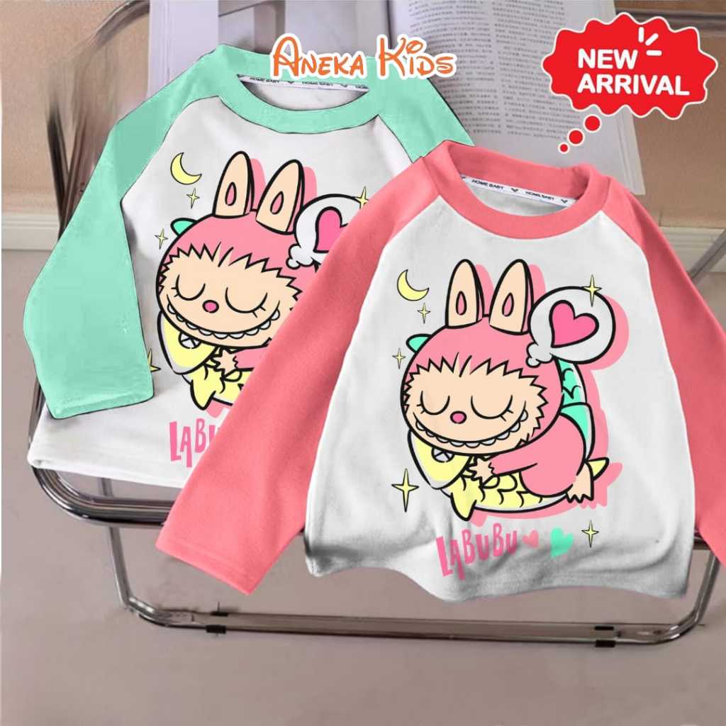 KAOS LENGAN PANJANG CEWE MOTIF LABUBU SLP STELLA LV