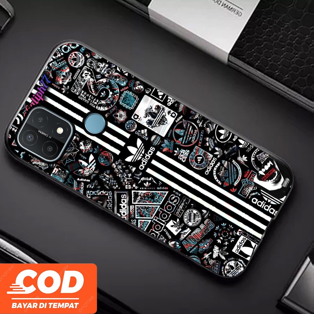 [A01] Adidas Aesthetic Casing OPPO A15 Case Pelindung Hp Keren Lucu Viral Unisex Terbaru