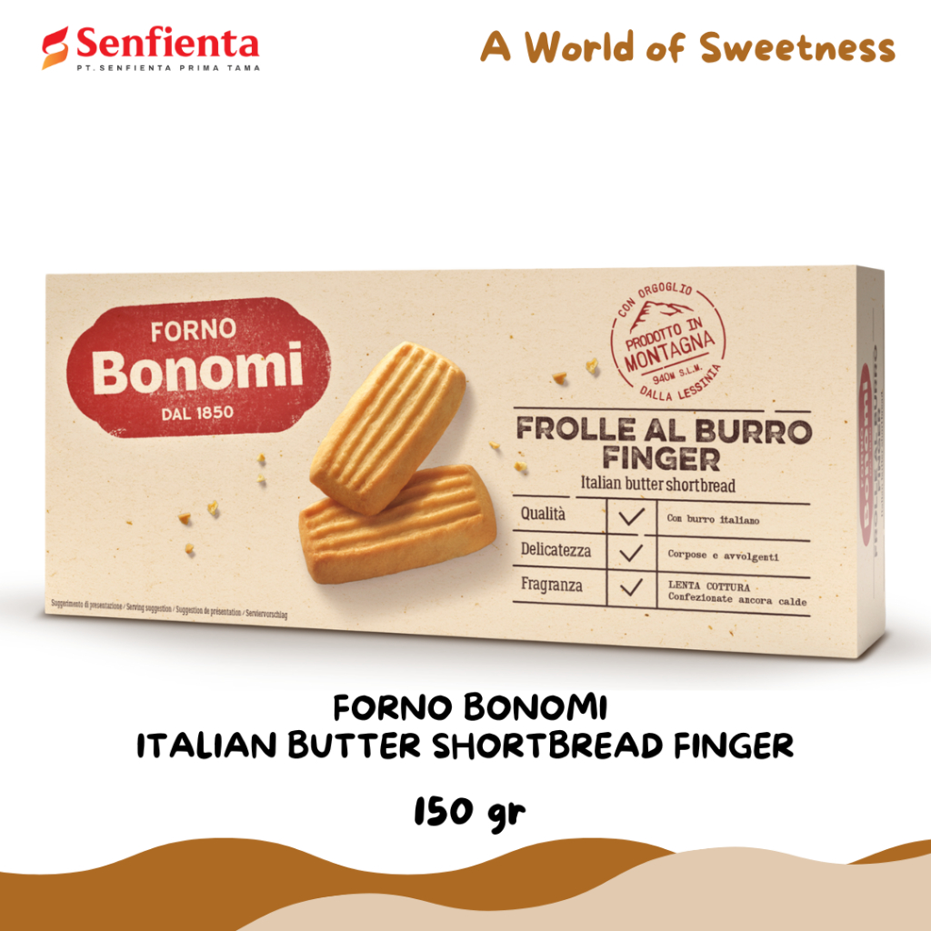 

Forno Bonomi Italian Butter Shortbread Finger 150 gr