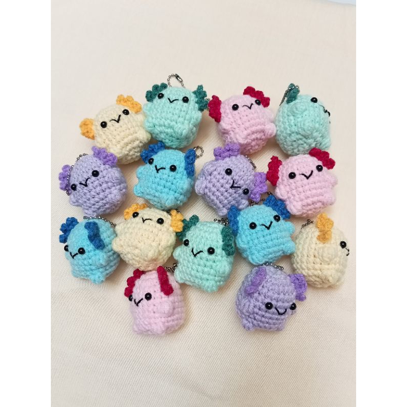 AXOLOTL KEY CHAIN CROCHET || Gantungan Rajut Axolotl