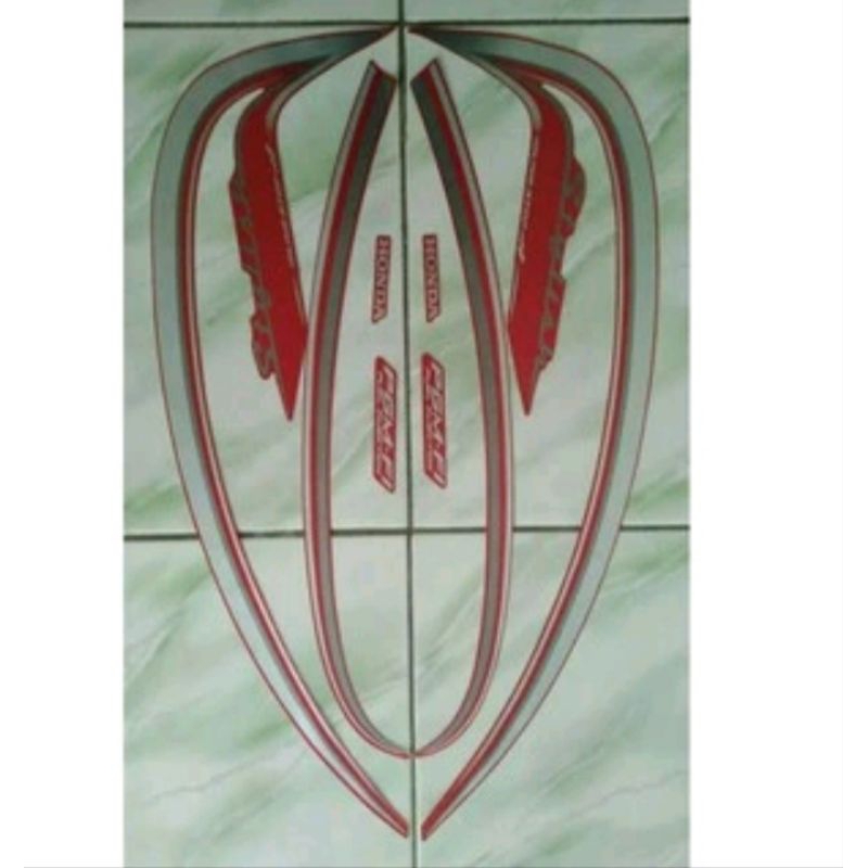 Striping Scoopy stylish iss merah 2015
