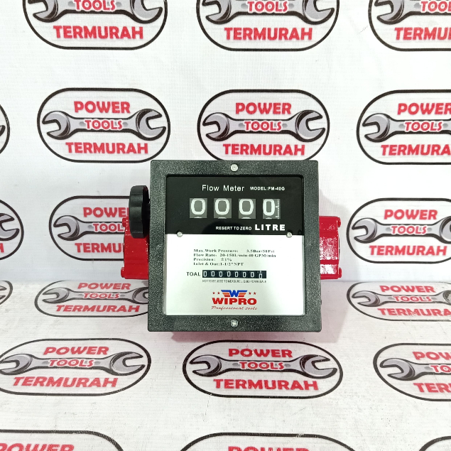 Flow Meter 4 digit 1.5 inch WIPRO / WIPRO FM 40 G minyak solar fuel / Meteran Solar Flow Meter