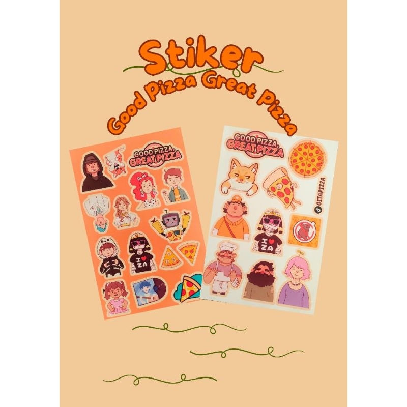 Stiker Good Pizza Great Pizza GPGP