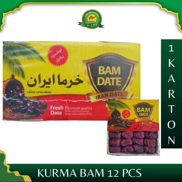 

(KARTON) Kurma Bam - Premium Quality - Kurma Bam Anggur Dates Import 1 DUS 500 GR x12