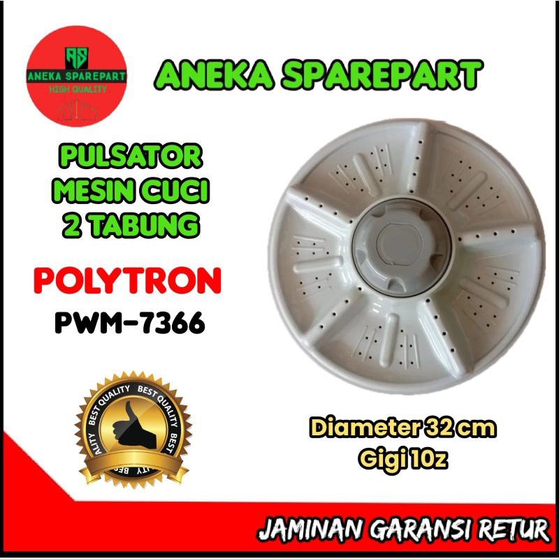 Pulsator mesin cuci polytron pwm-7366 mesim cuci 2 tabung