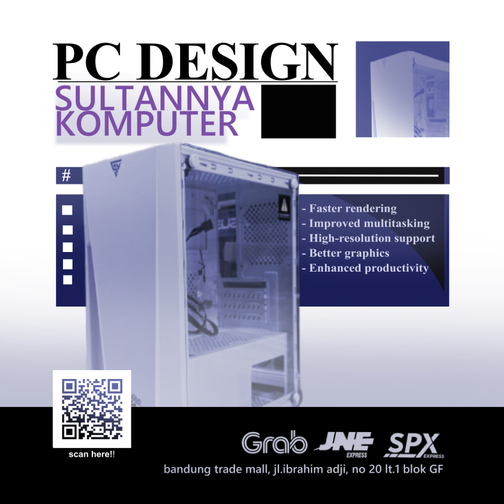 Paket PC i7 untuk desain, Video editing dan Game i7 ram 16gb ssd