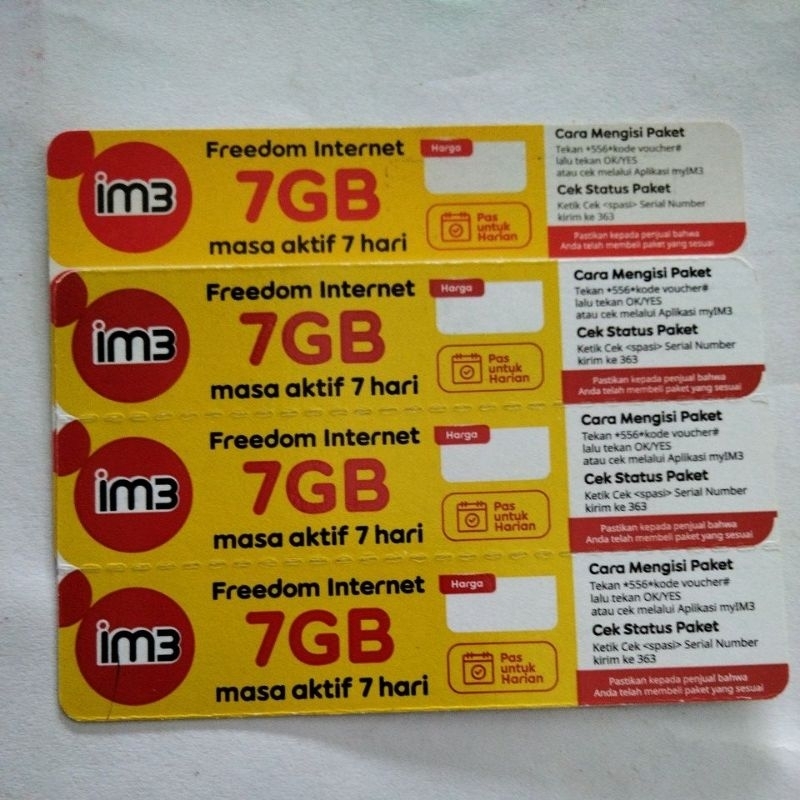Voucher Indosat 7GB 7Hari