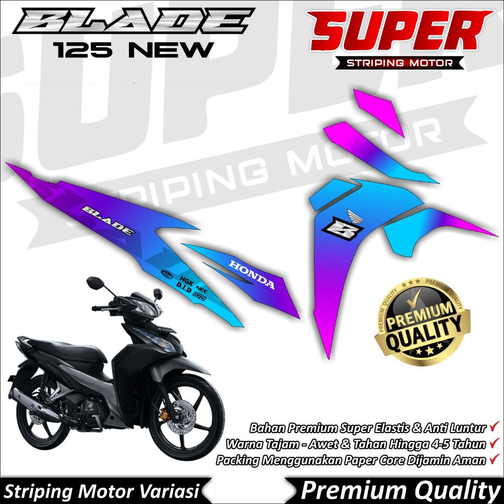 Stiker Blade 125 New Anti Luntur keren Striping Blade New Striping Honda Blade 110 125 New Gradasi