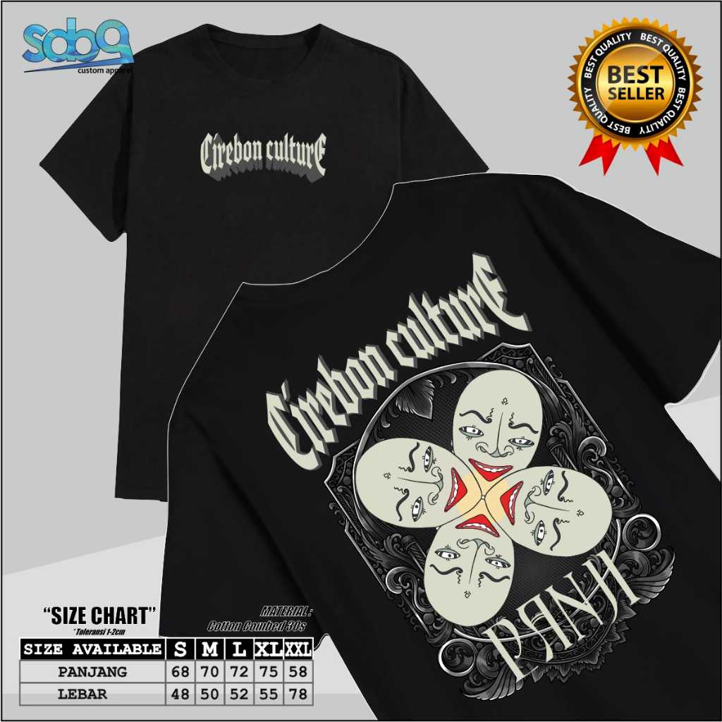 KAOS BAJU TOPENG PANJI CIREBON - KAOS TOPENG - KAOS CIREBONAN - KAOS INDONESIAN CULTURE