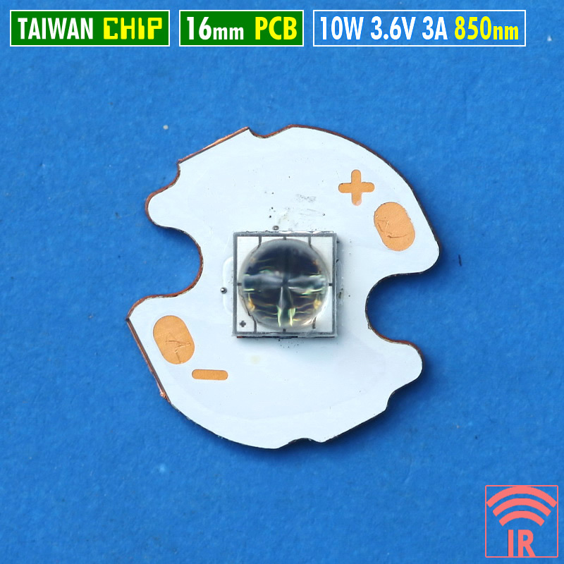 Led IR 10W 850nm InfraRed 4 Chip 3.6V 60D 3A Camera CCTV Senter Malam Night Vision NV Kamera Hunting