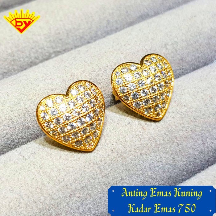 Anting Emas Kuning Kadar Emas 750
